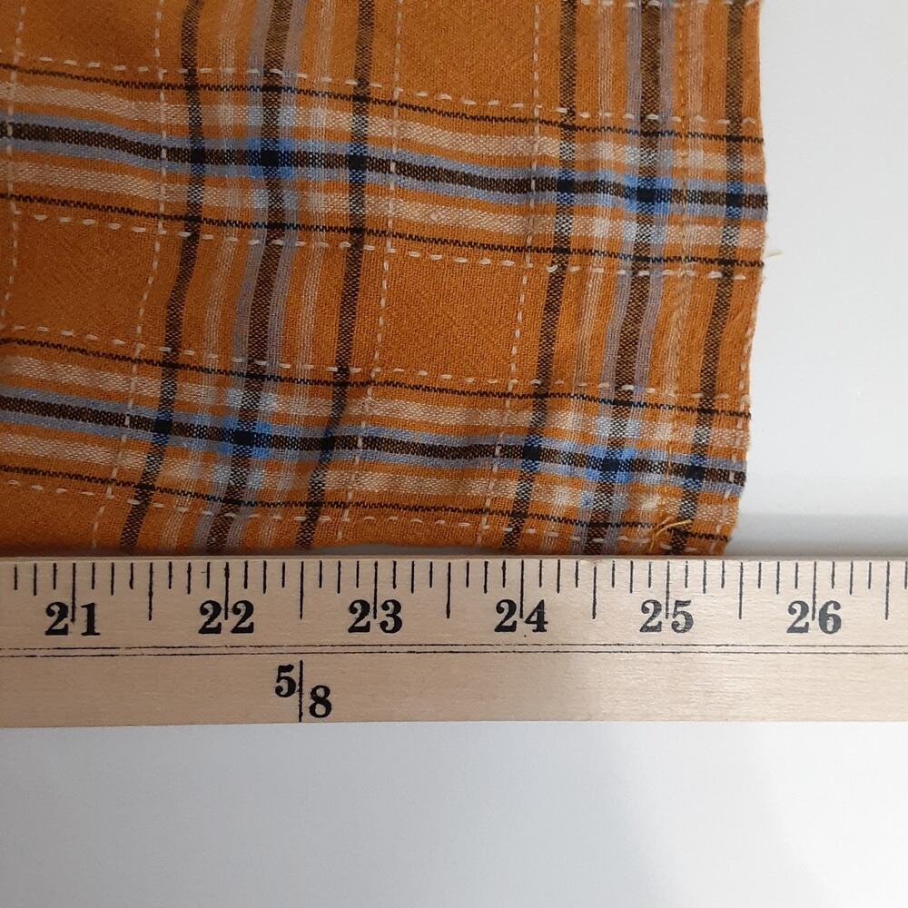 Vintage 70s Inspired Plaid Trousers Orange Womens S/M Academia - Picture 11 of 12